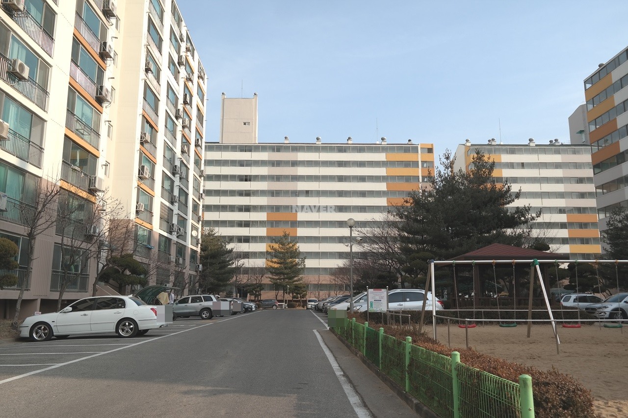 Building entrance with signage