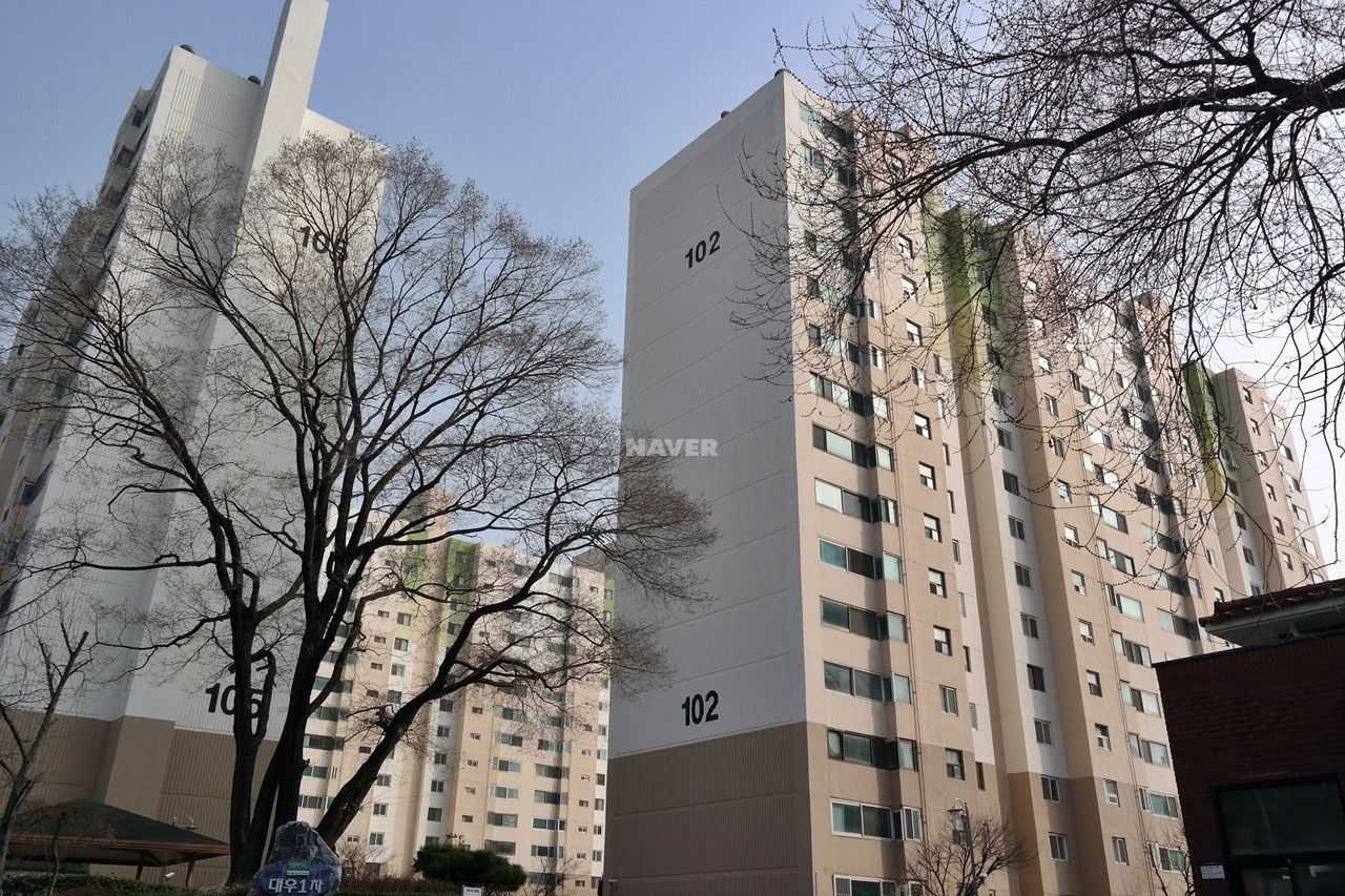 Building entrance with signage