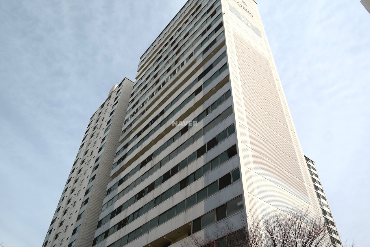 Building entrance with signage
