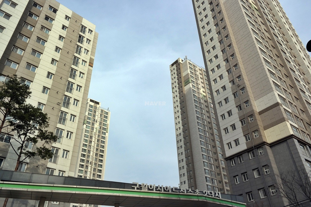 Building entrance with signage