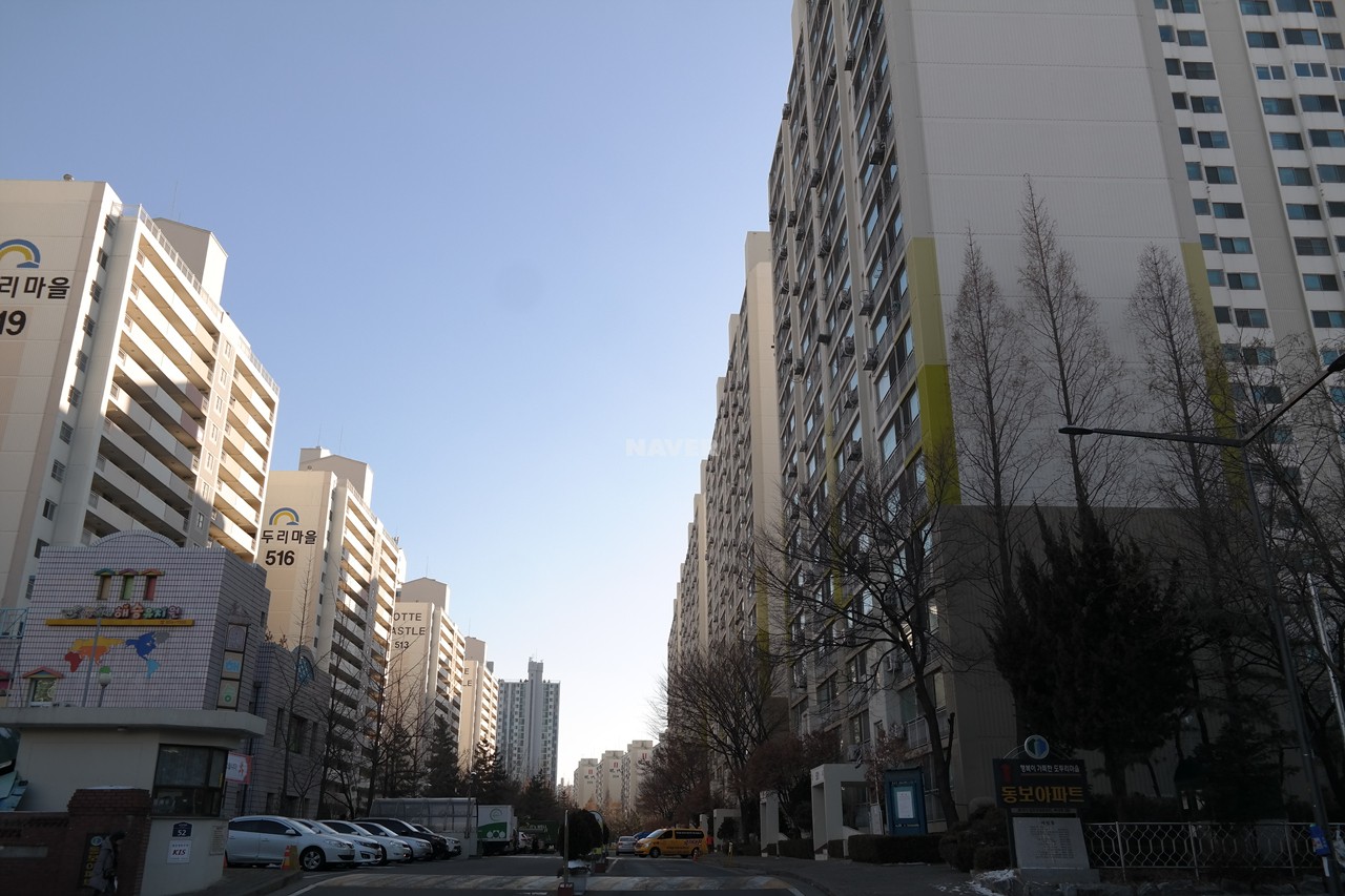 Building entrance with signage