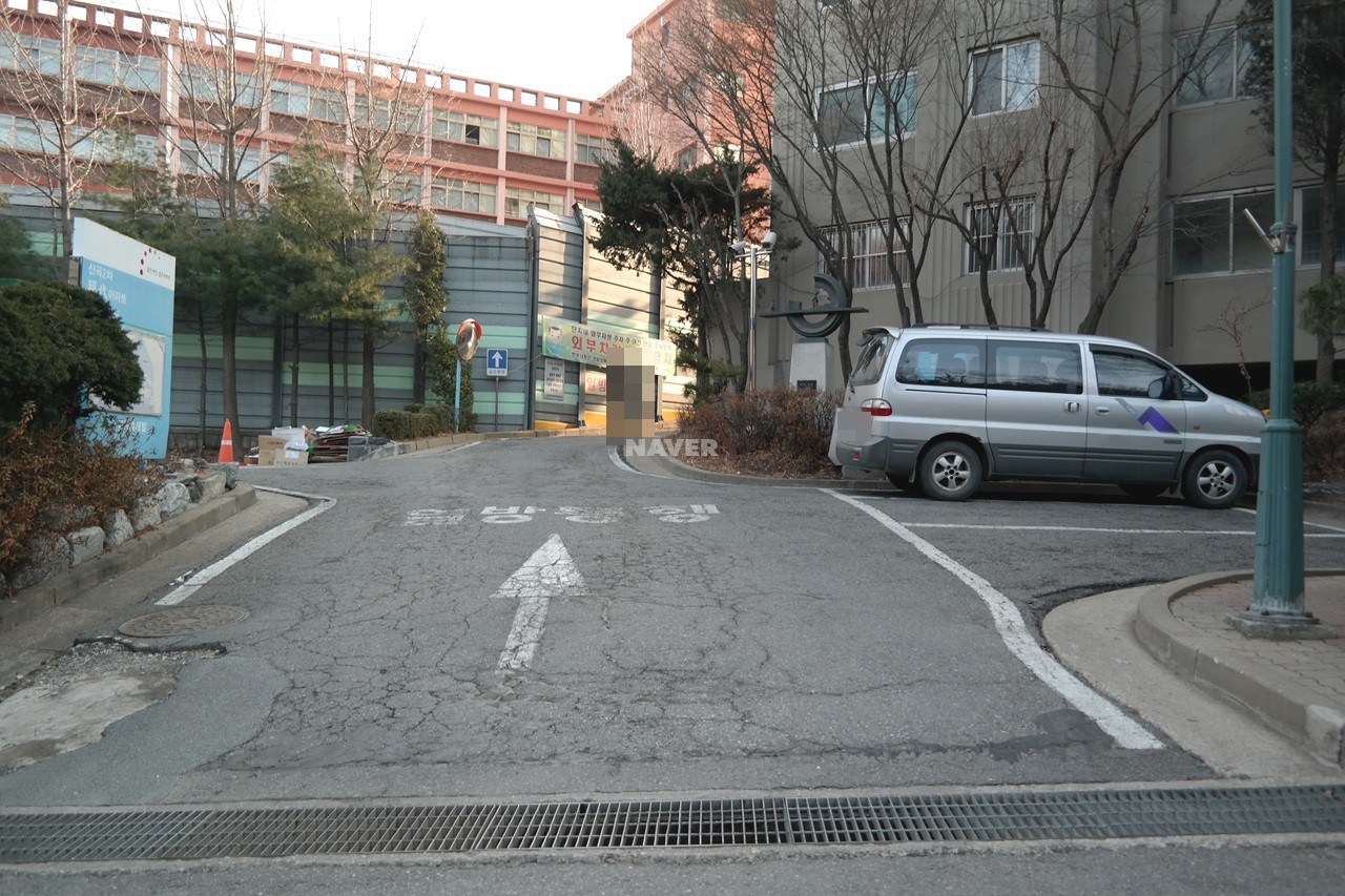 Building entrance with signage