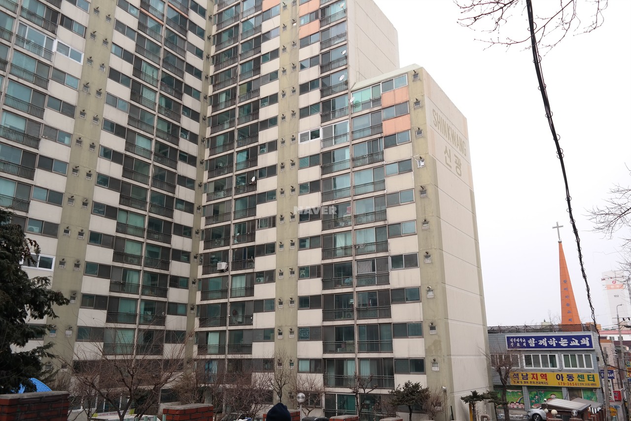 Building entrance with signage