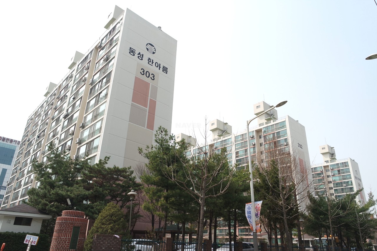 Building entrance with signage