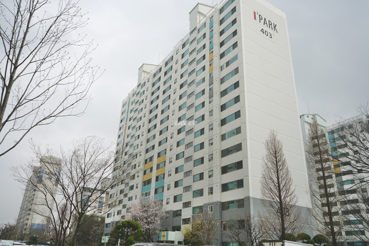 Building entrance with signage