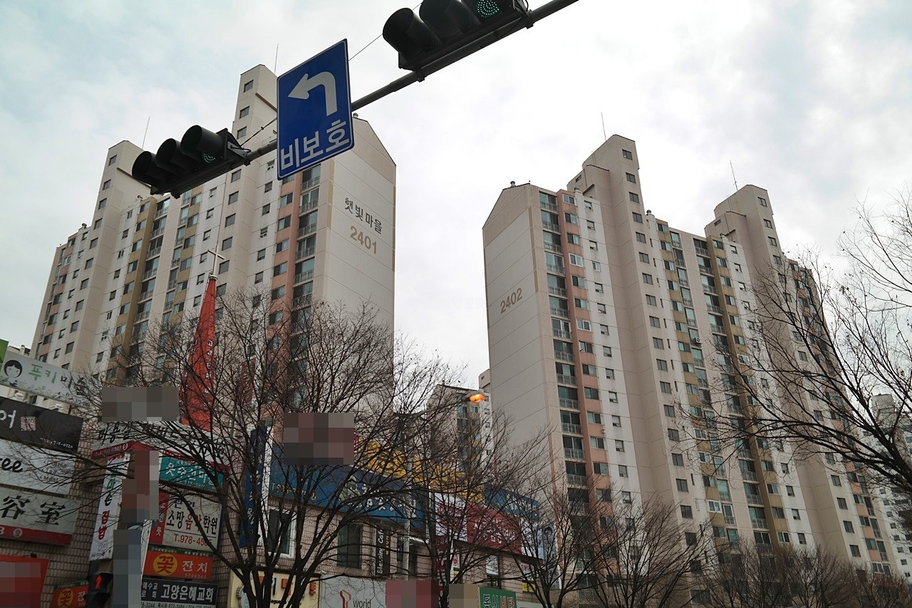 Building entrance with signage