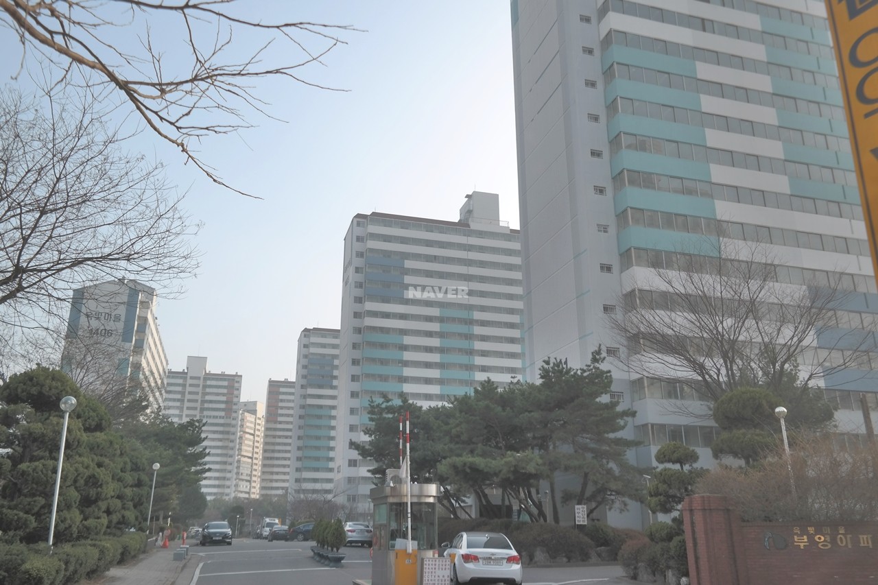 Building entrance with signage