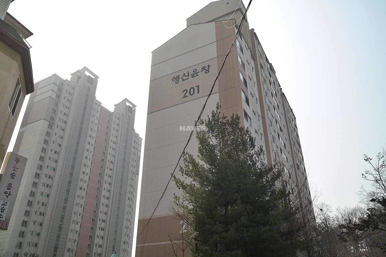 Building entrance with signage