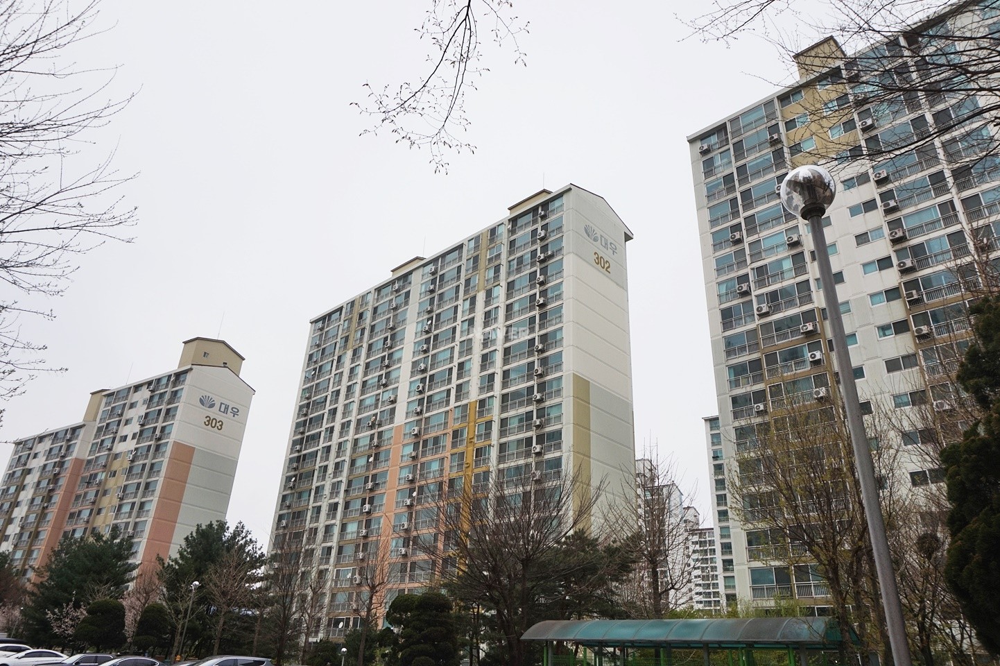Building entrance with signage