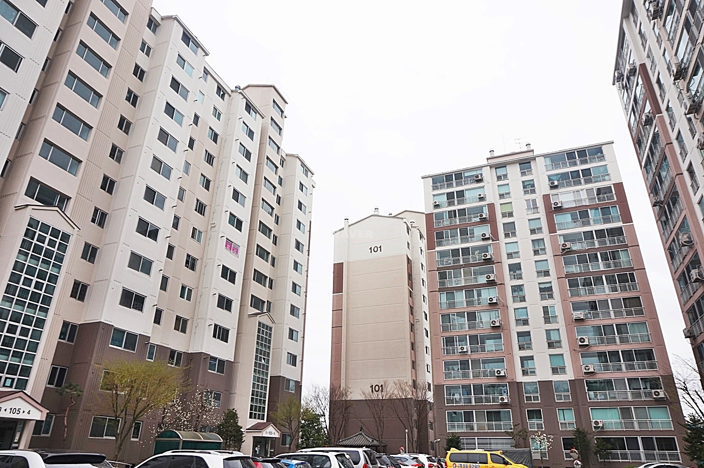 Building entrance with signage