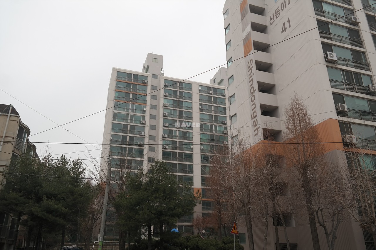 Building entrance with signage