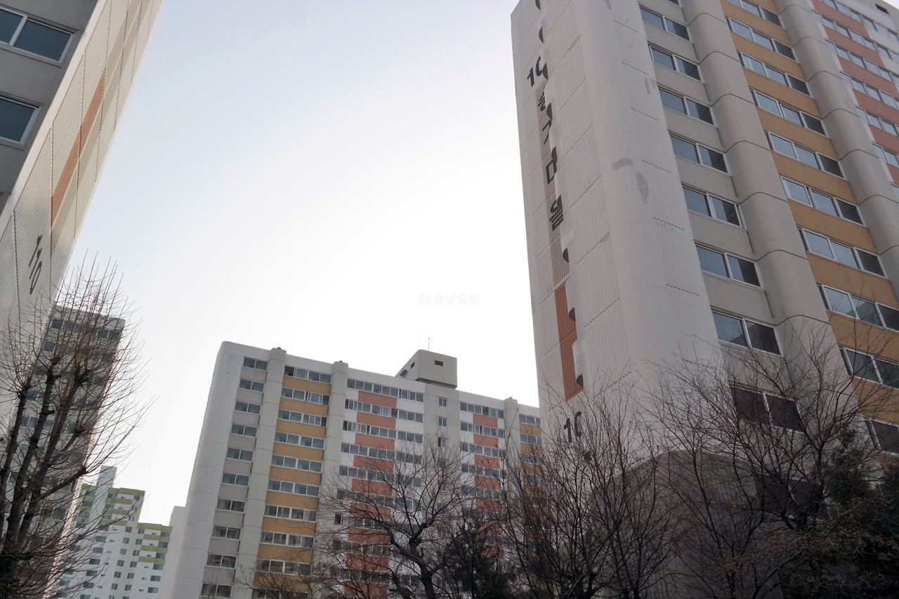 Building entrance with signage