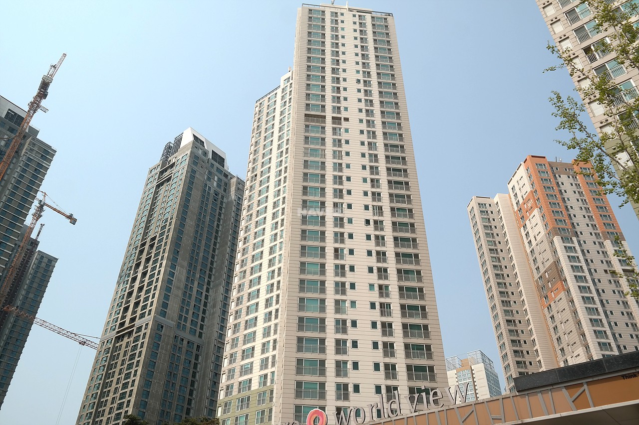 Building entrance with signage