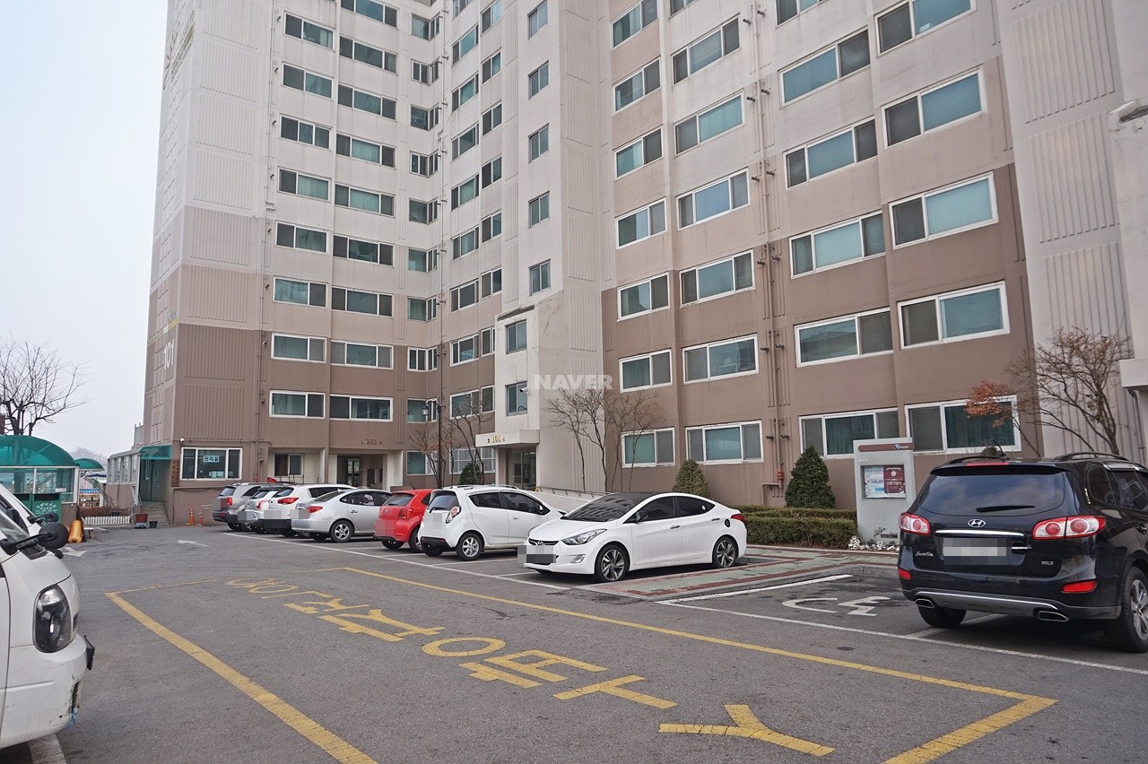 Building entrance with signage