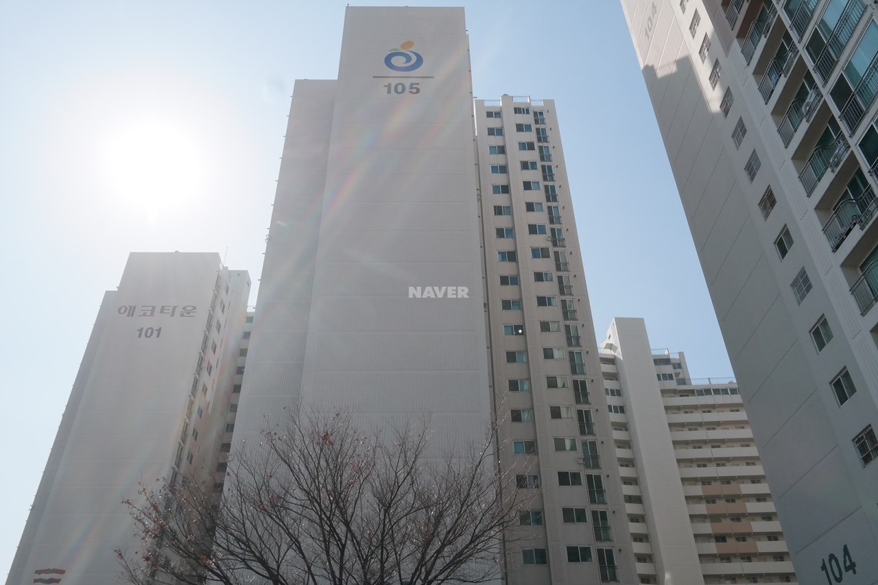 Building entrance with signage