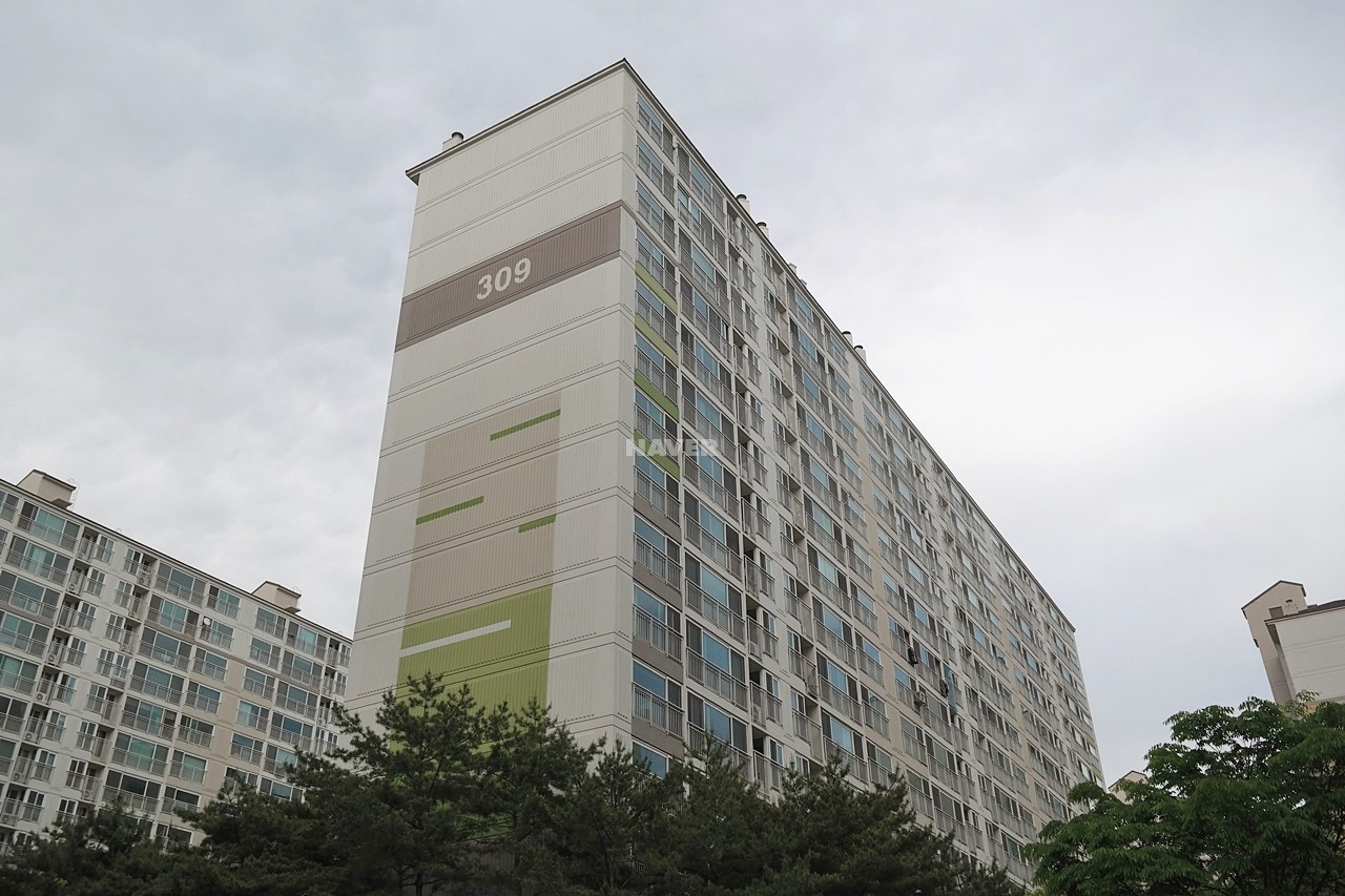 Building entrance with signage
