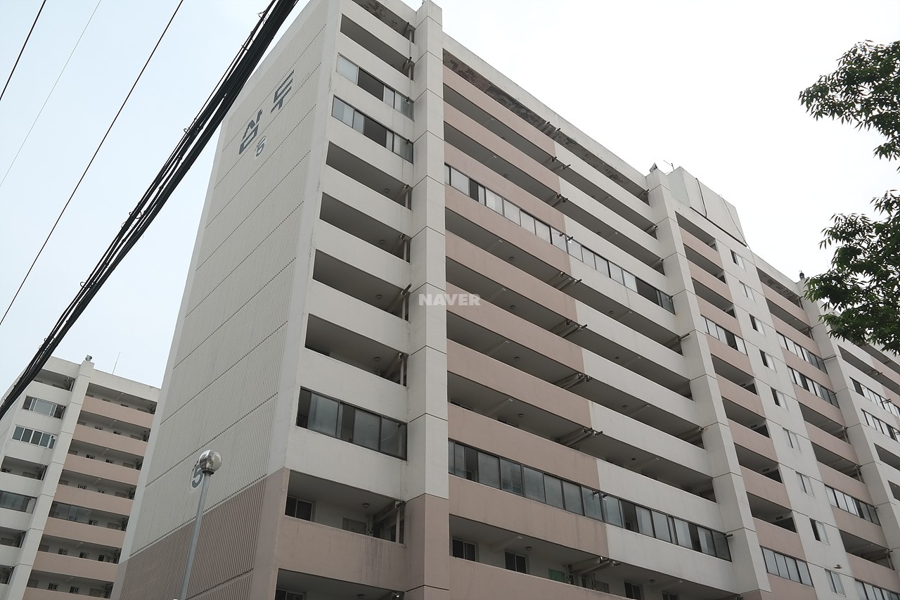 Building entrance with signage