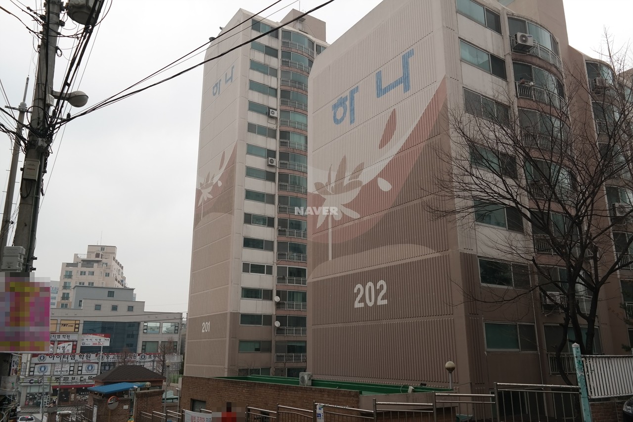 Building entrance with signage