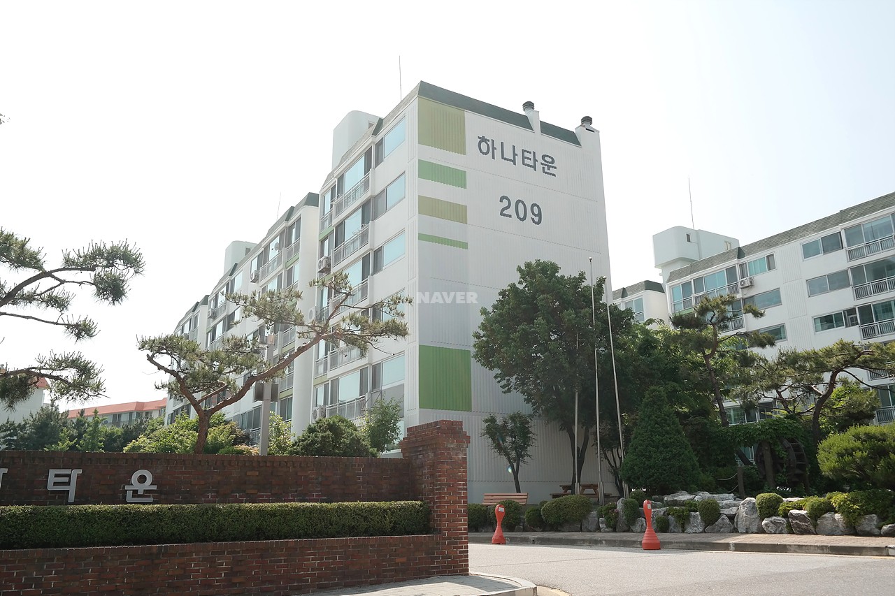 Building entrance with signage