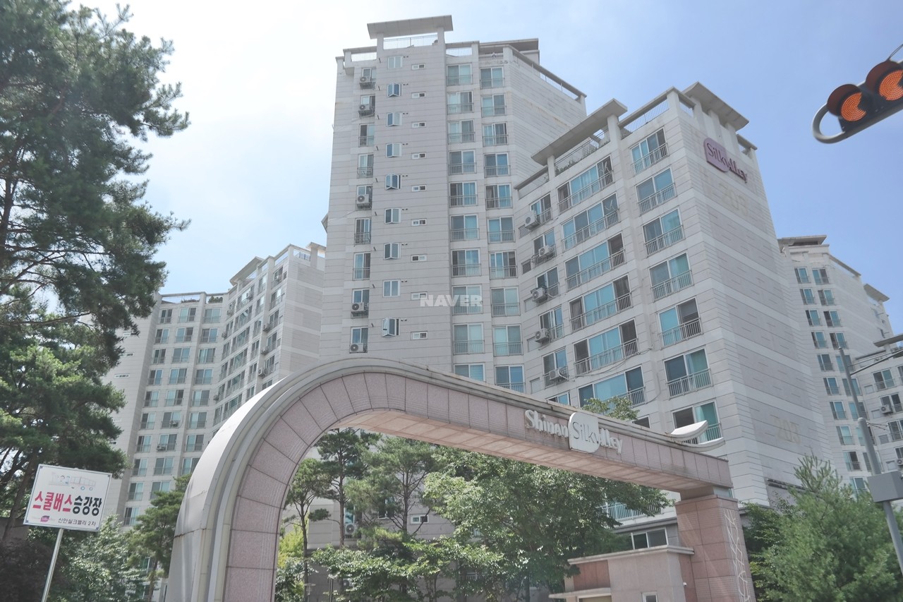 Building entrance with signage