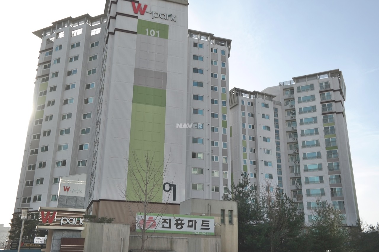 Building entrance with signage