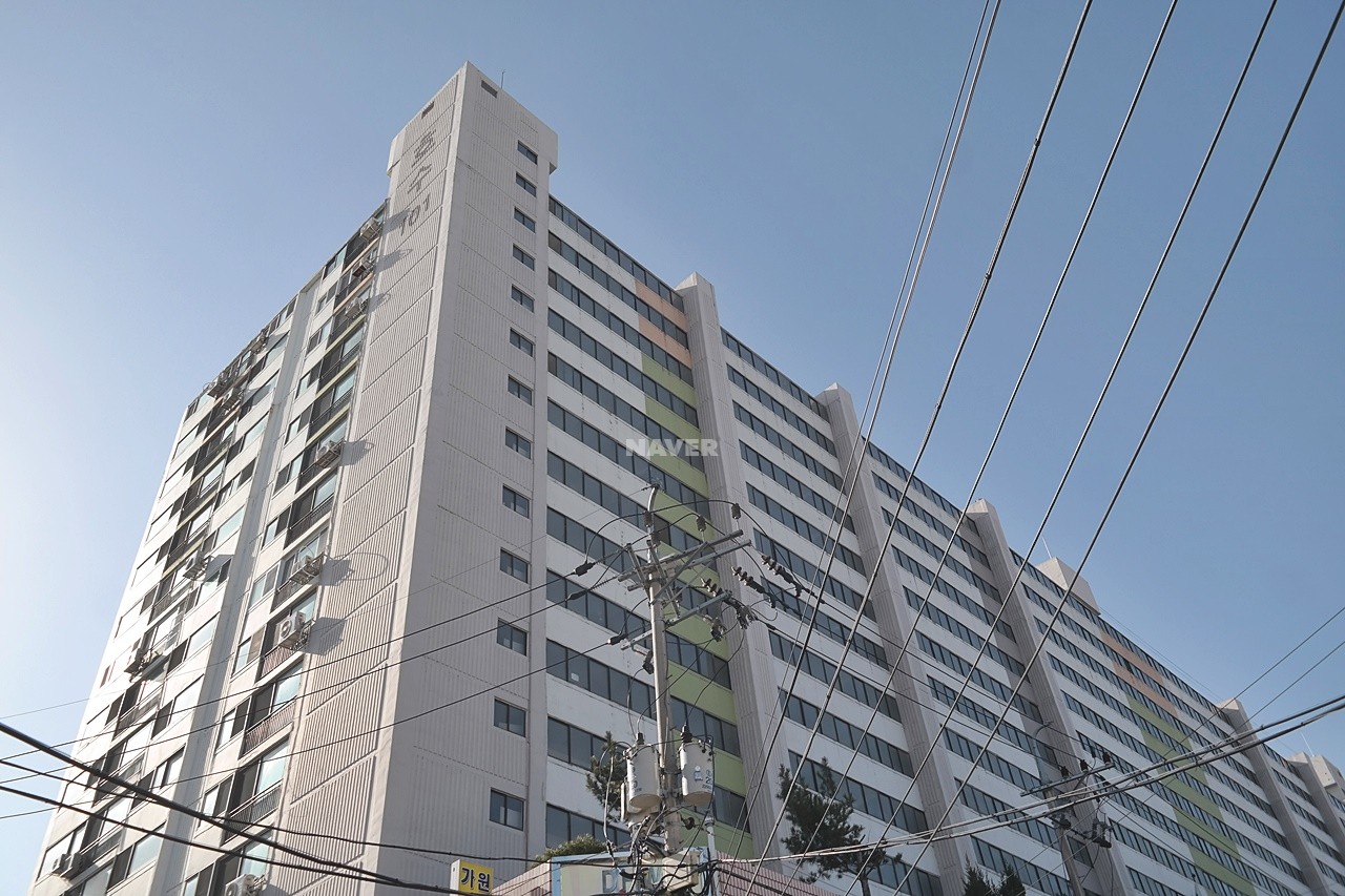 Building entrance with signage