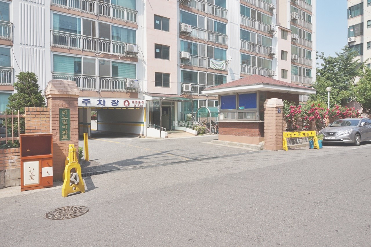 Building entrance with signage