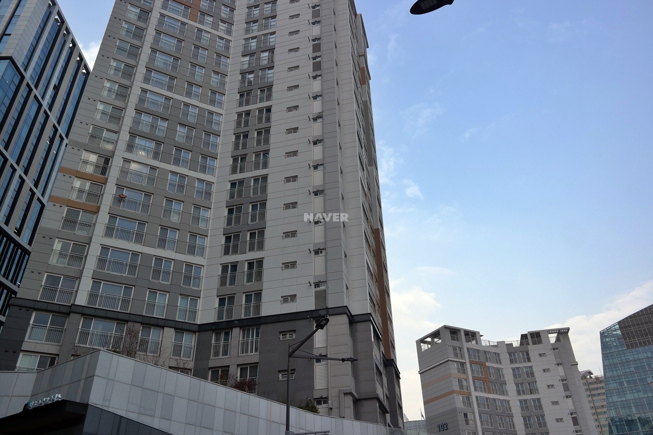 Building entrance with signage