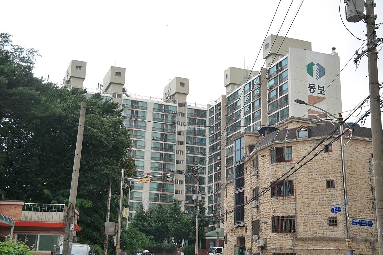 Building entrance with signage