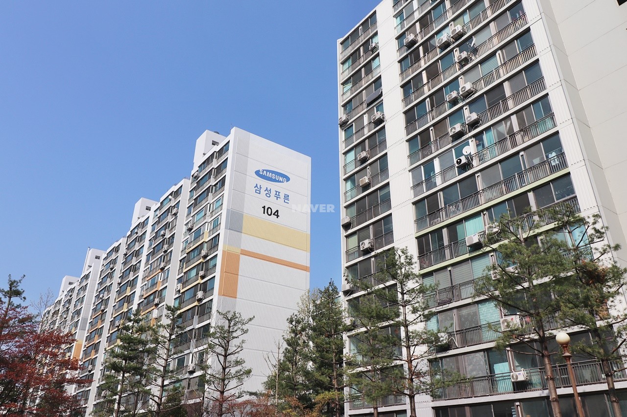Building entrance with signage