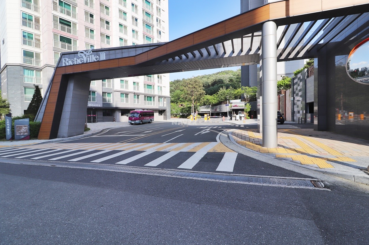 Building entrance with signage