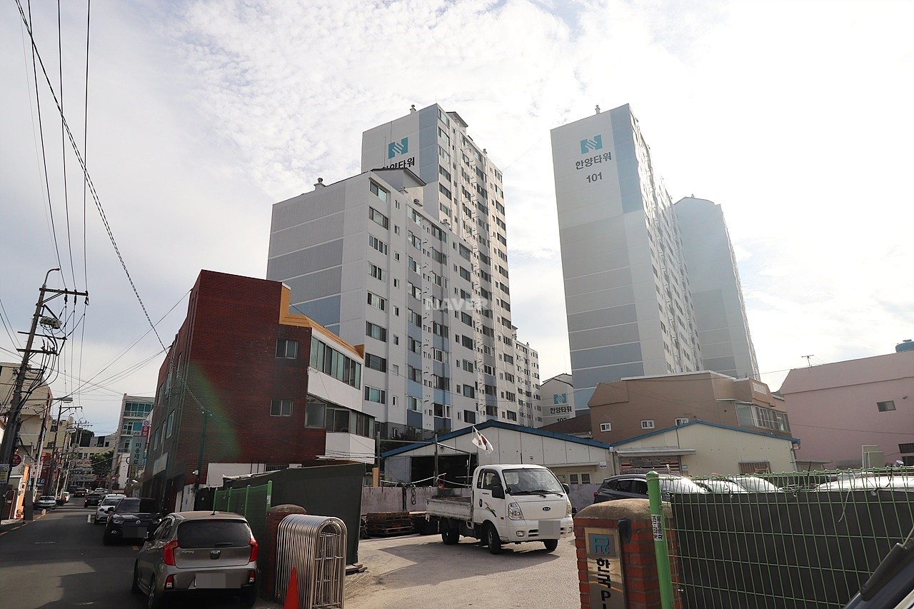 Building entrance with signage