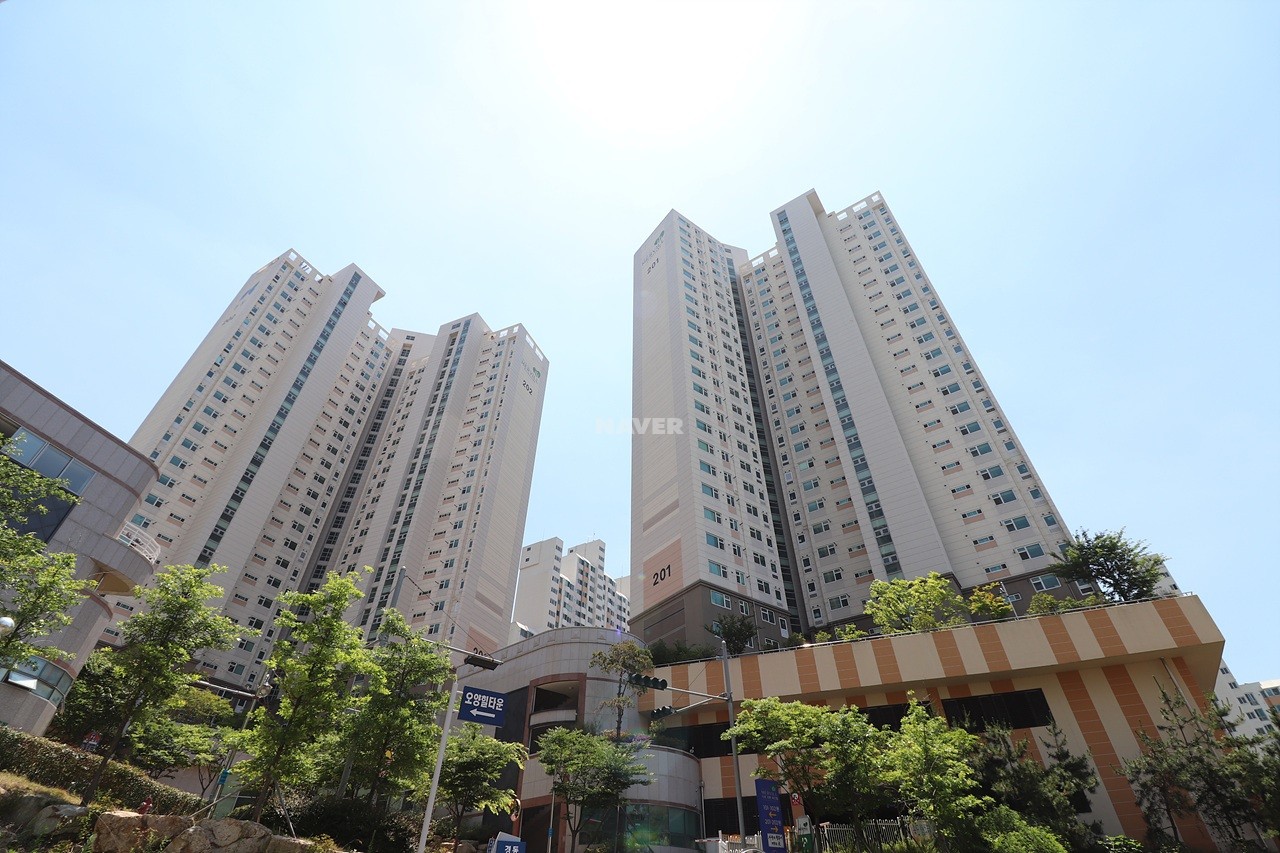 Building entrance with signage