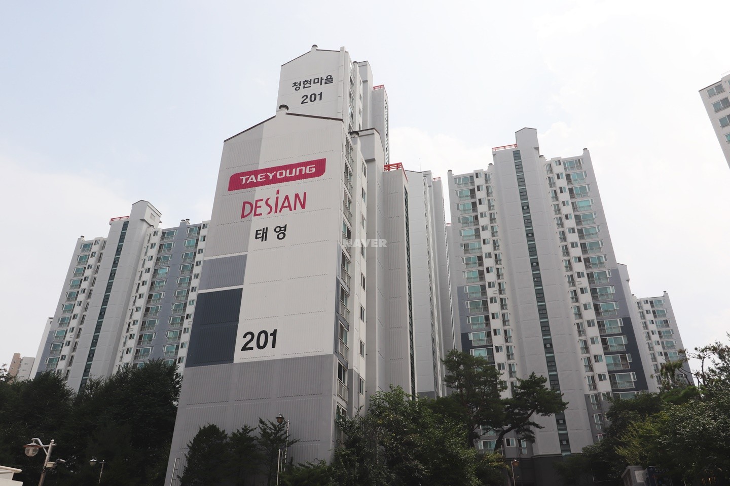 Building entrance with signage