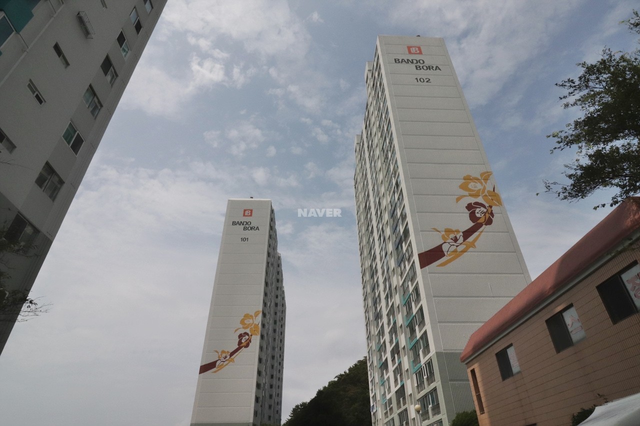 Building entrance with signage