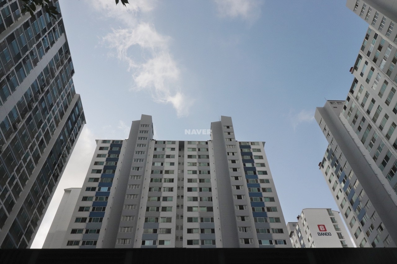 Building entrance with signage