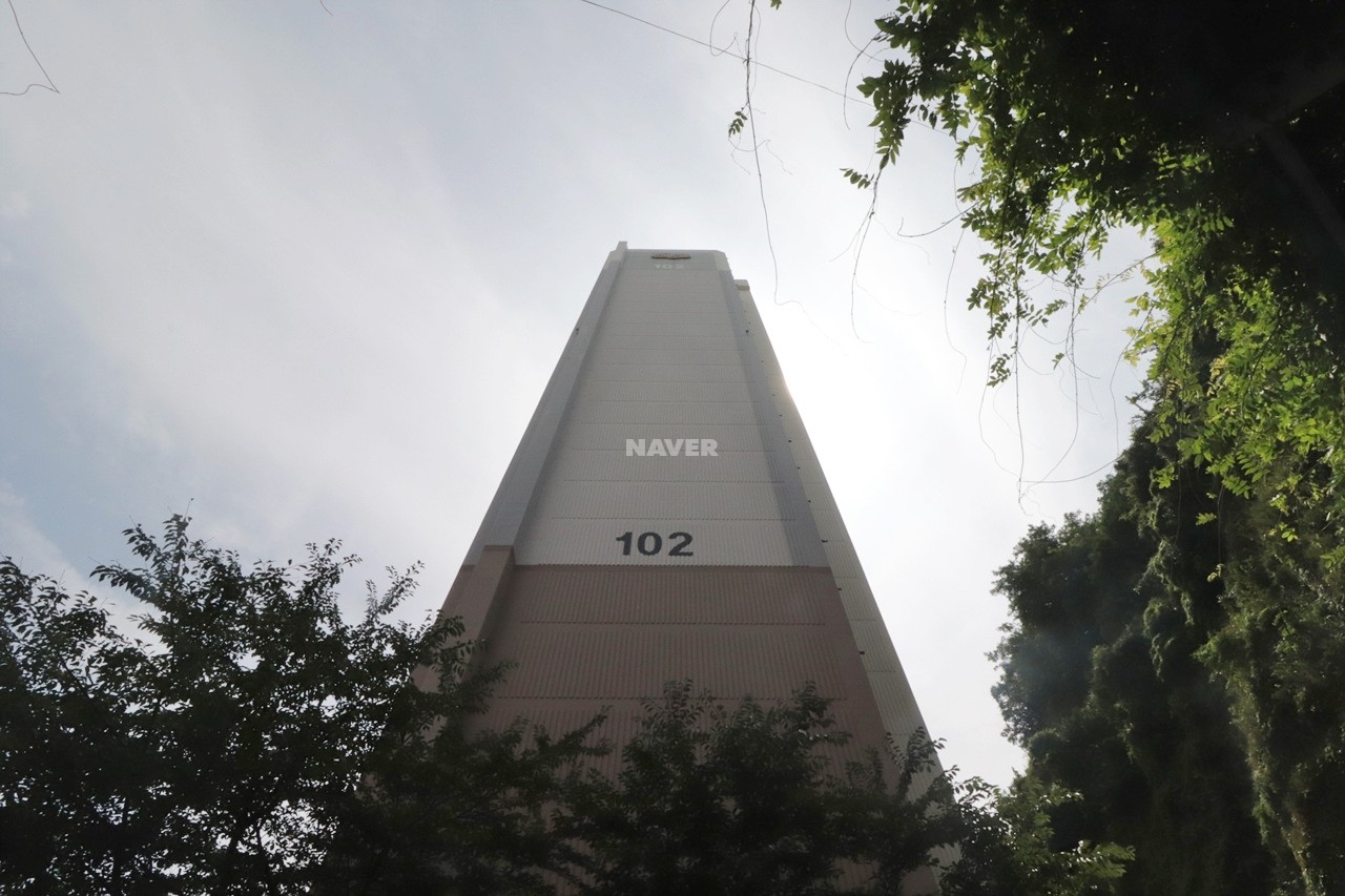 Building entrance with signage