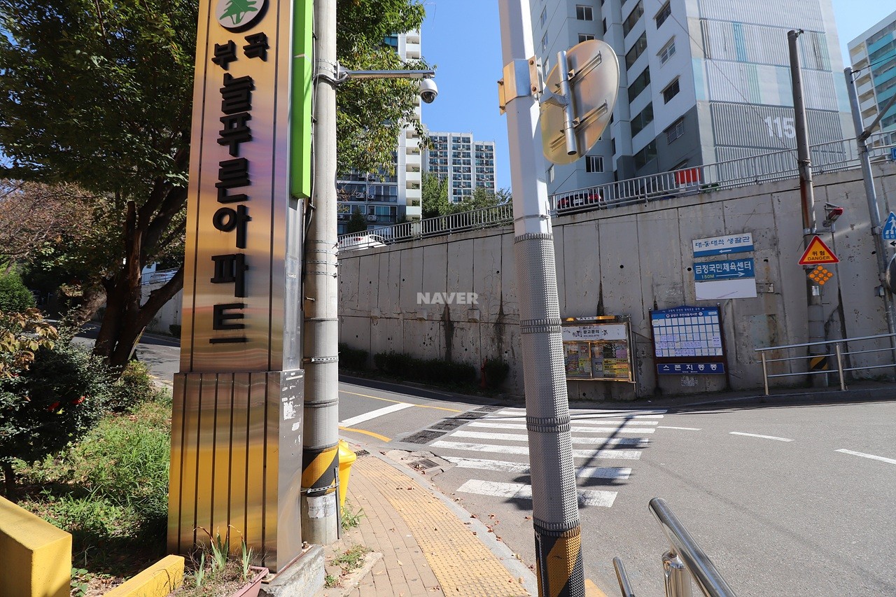 Building entrance with signage