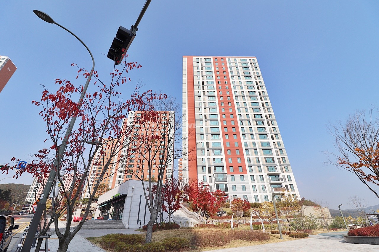 Building entrance with signage