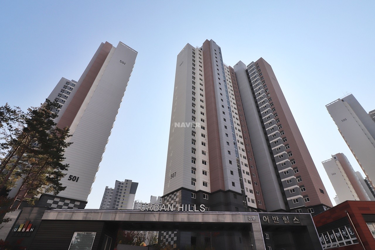 Building entrance with signage