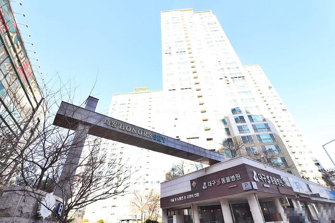 Building entrance with signage