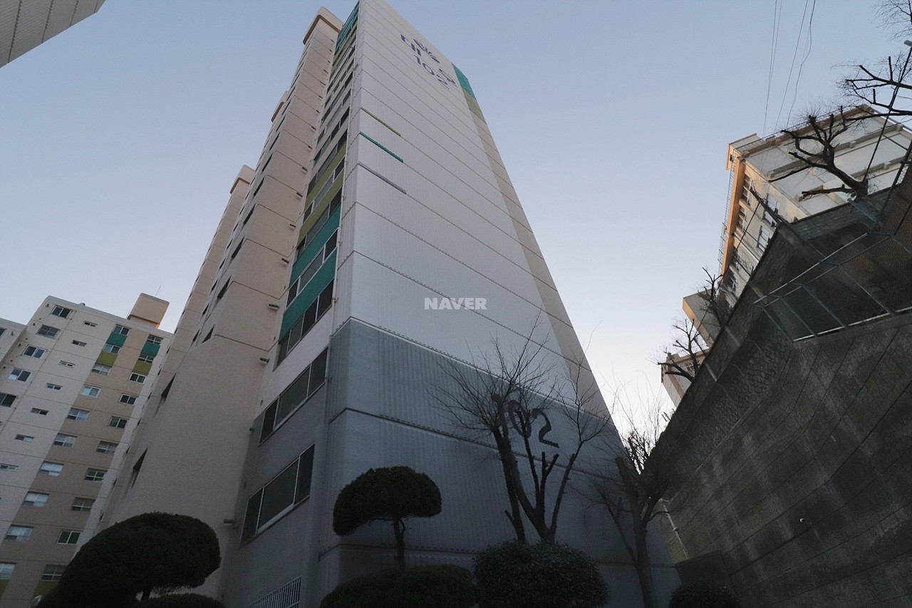 Building entrance with signage