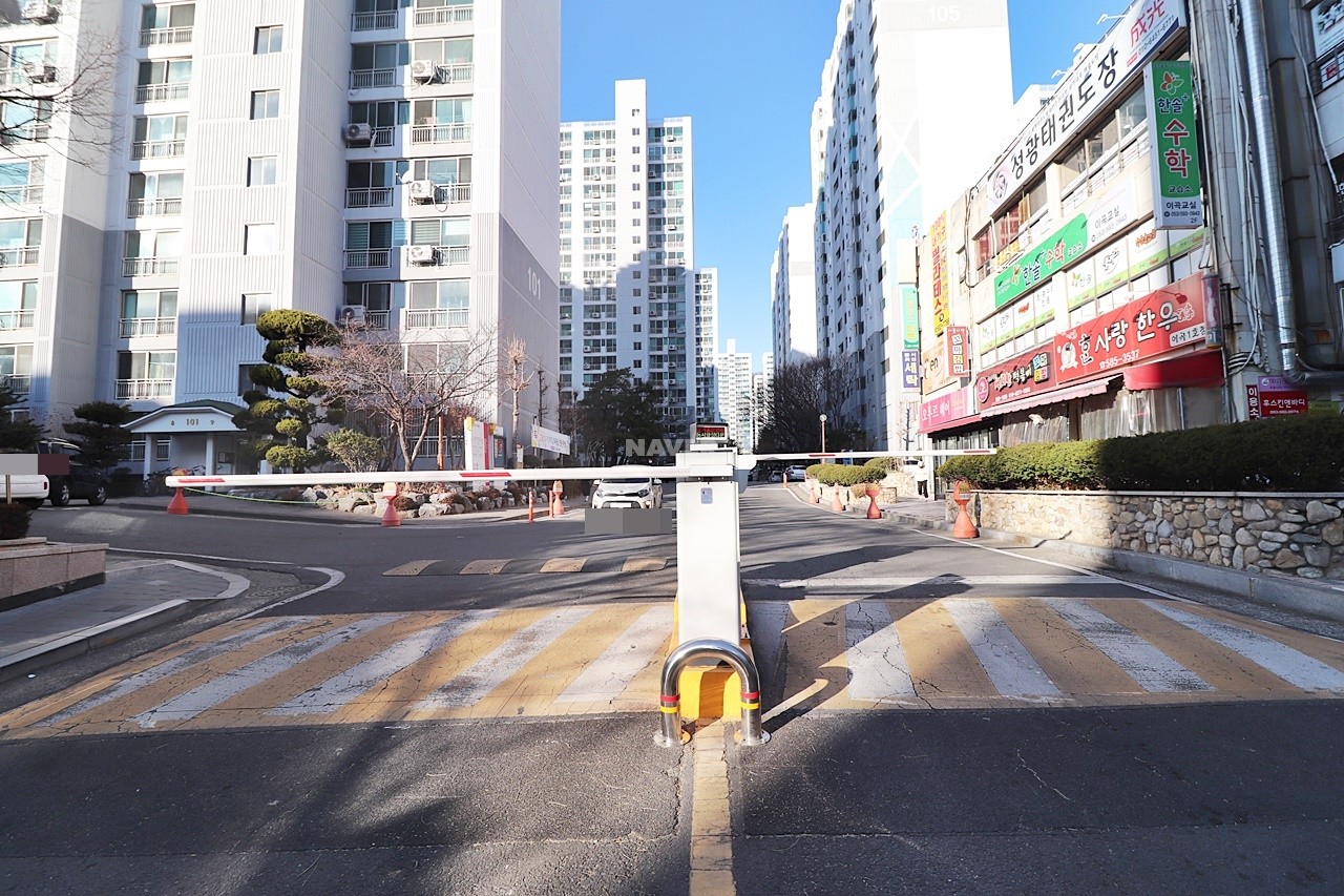 Building entrance with signage