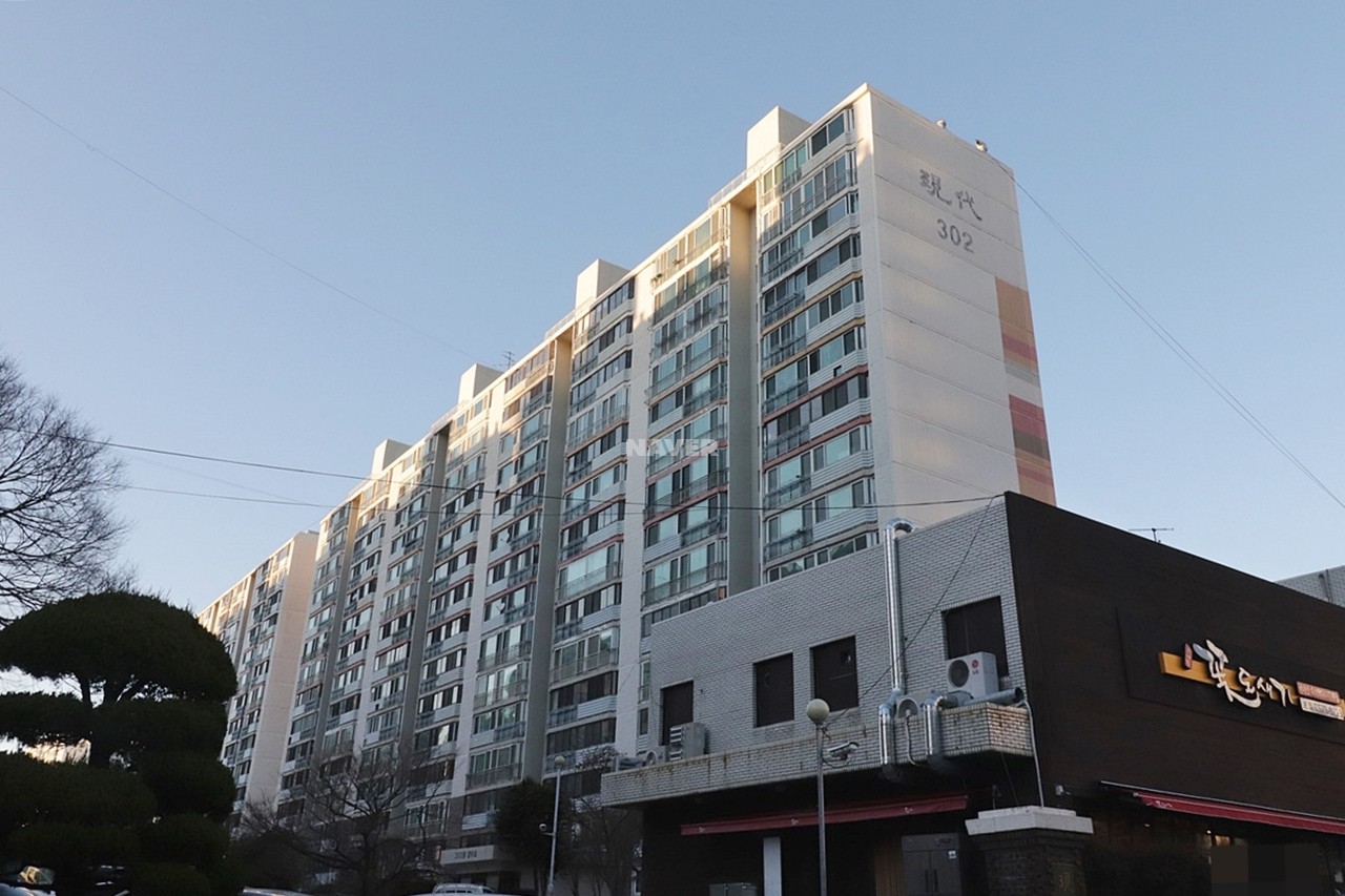 Building entrance with signage