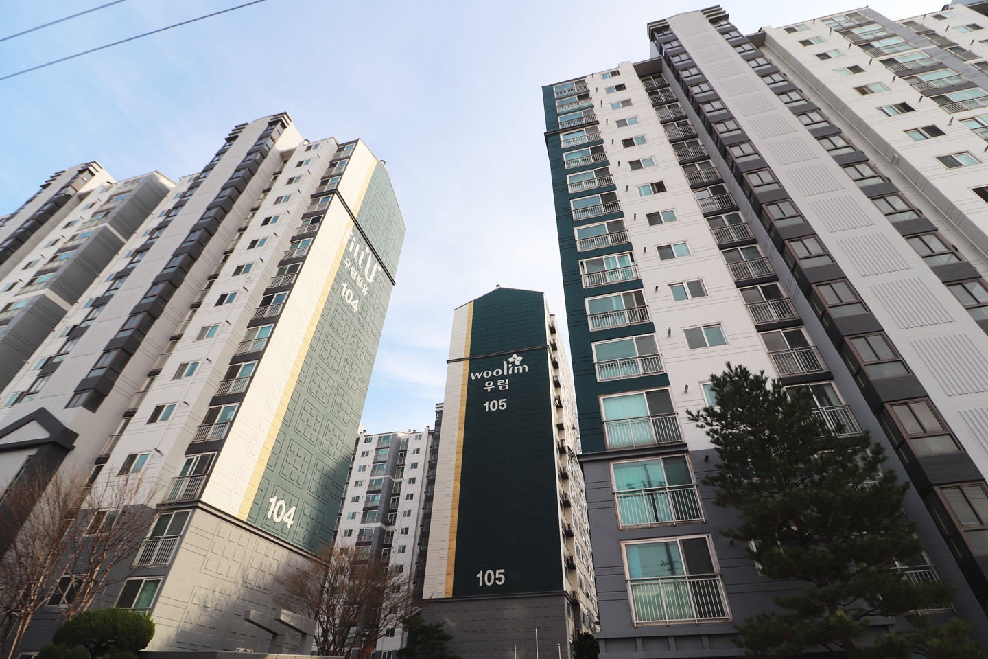 Building entrance with signage