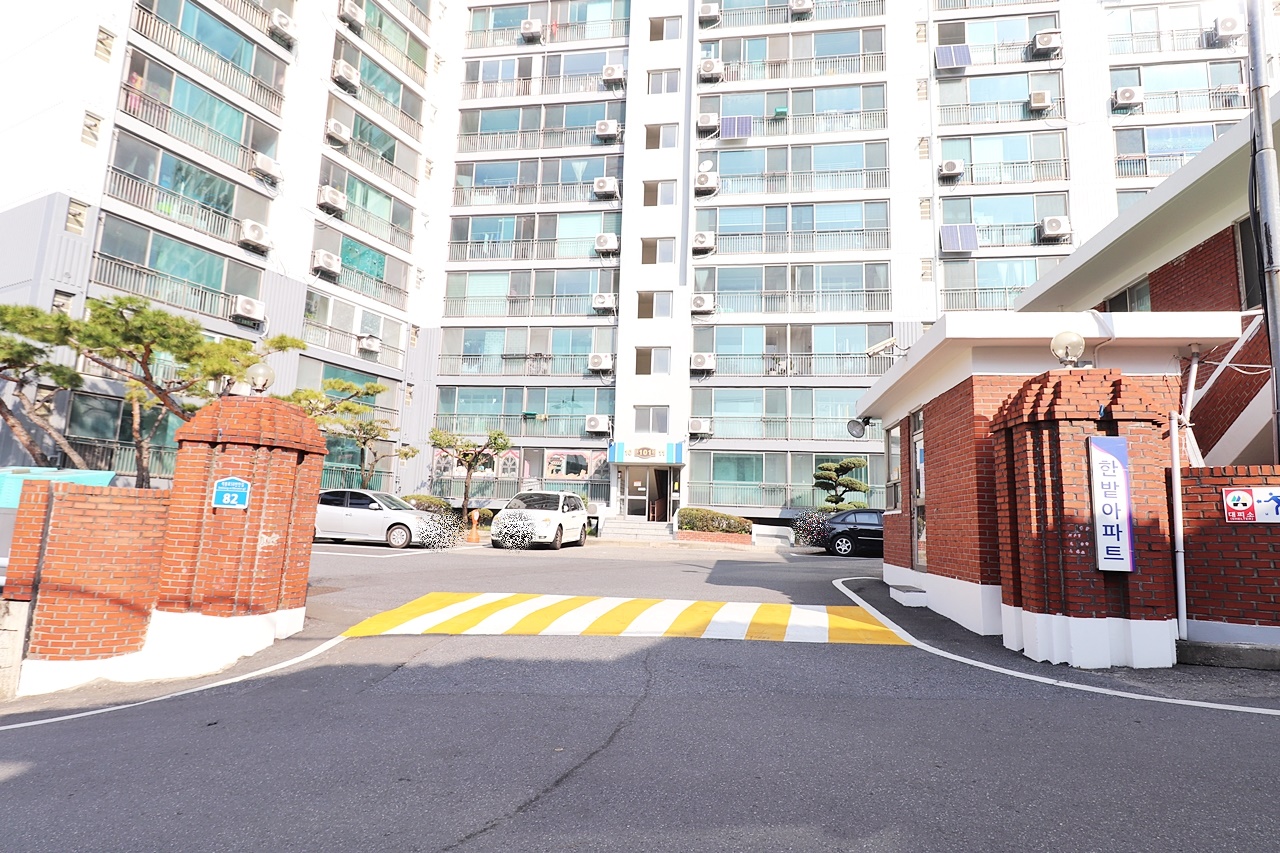 Building entrance with signage