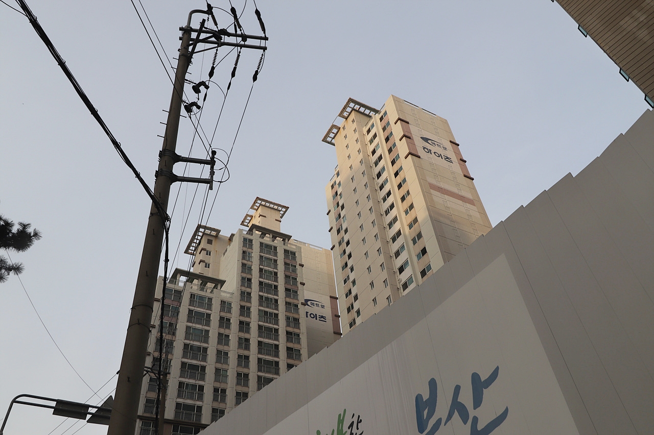 Building entrance with signage