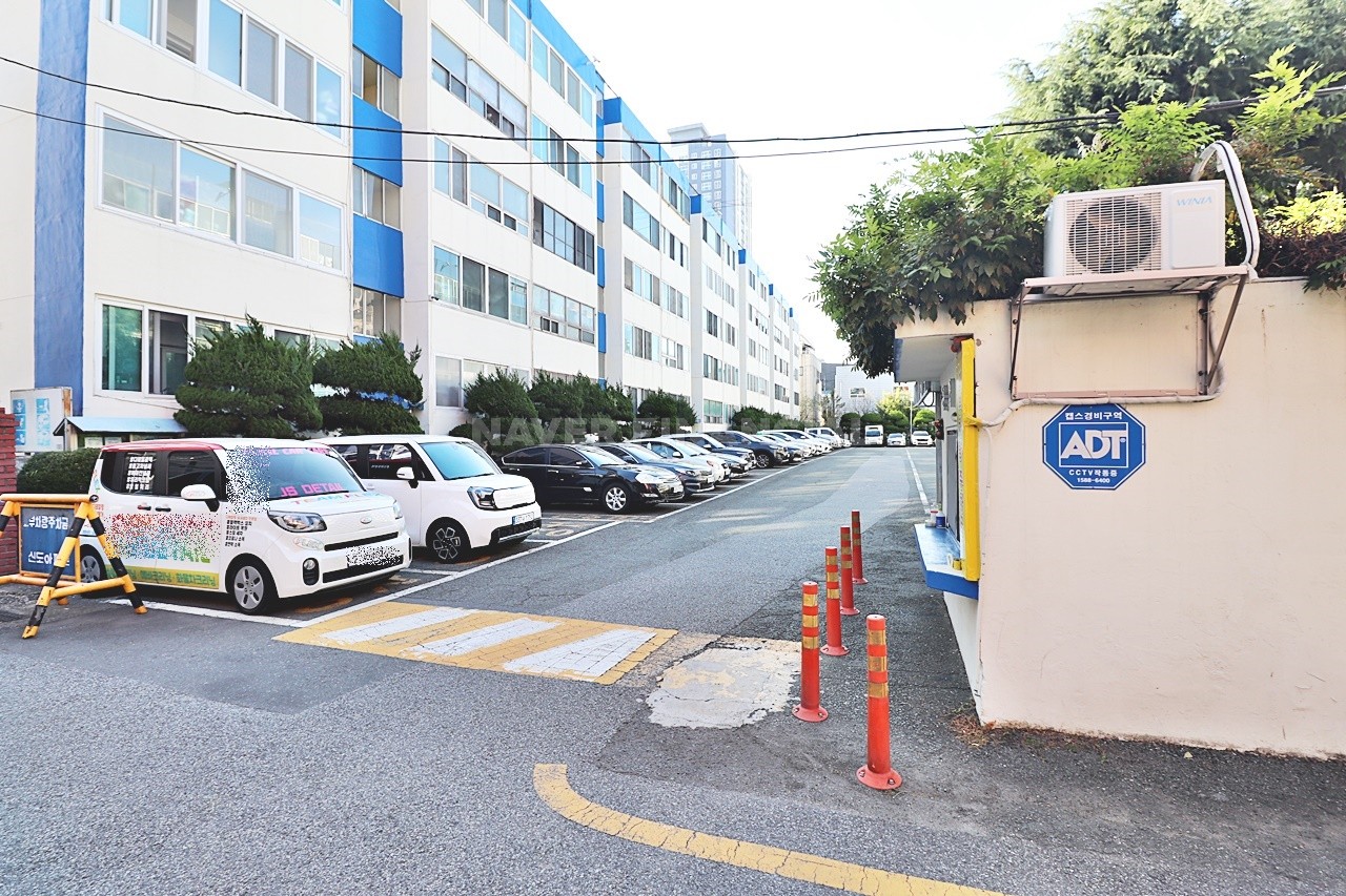 Building entrance with signage