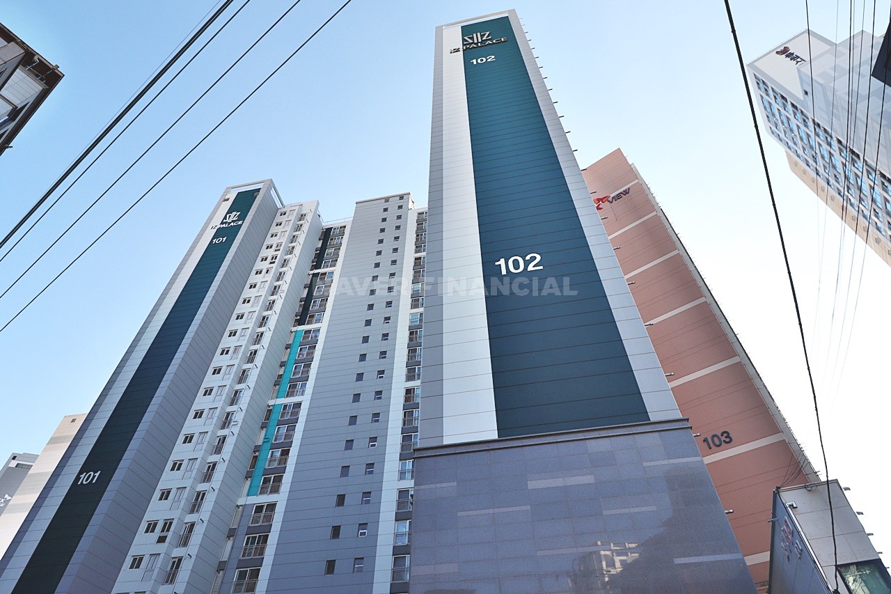 Building entrance with signage