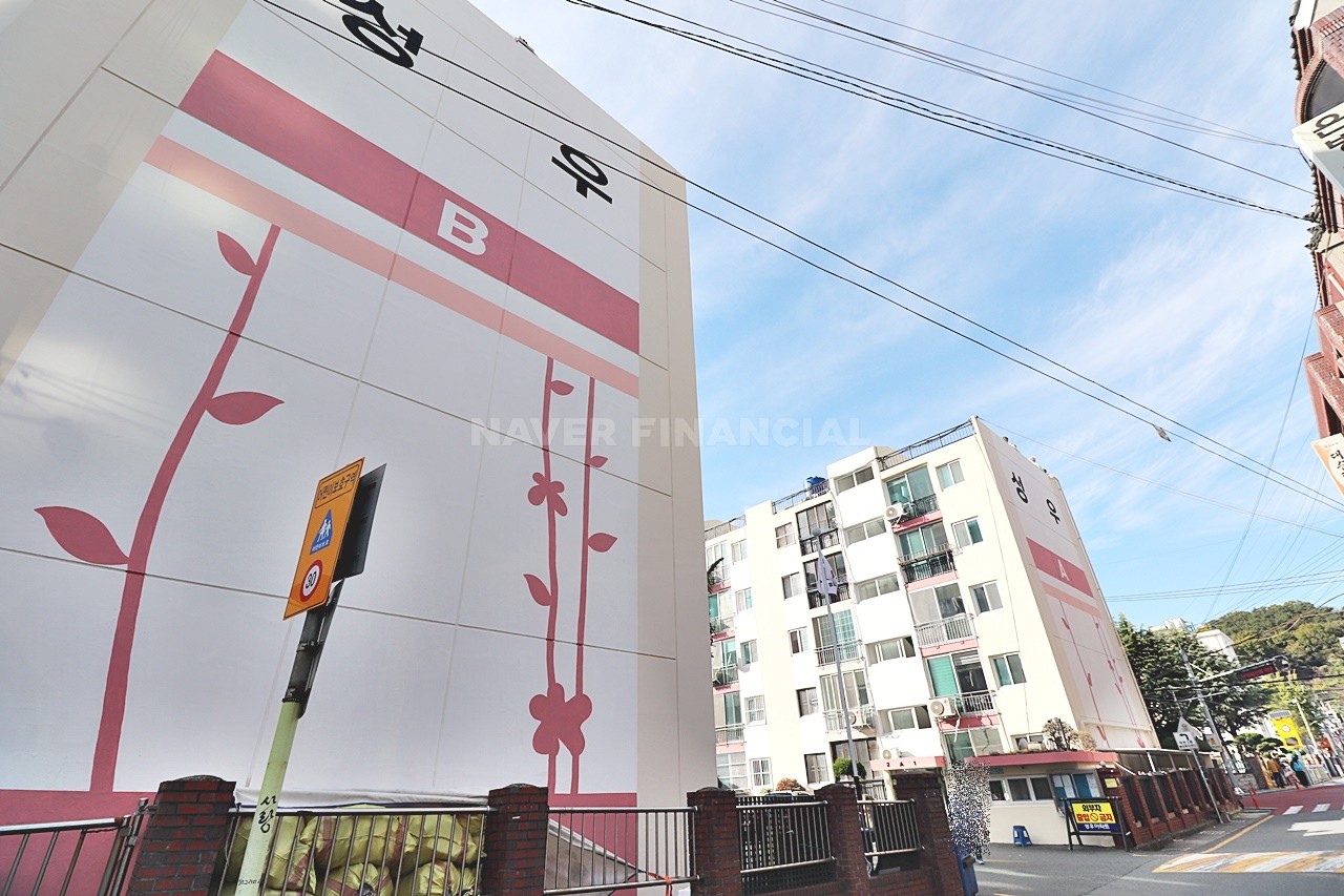 Building entrance with signage